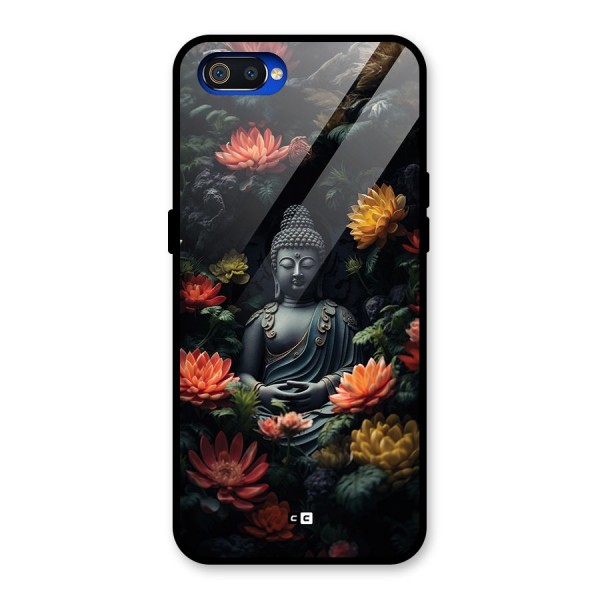 Buddha With Flower Glass Back Case for Realme C2