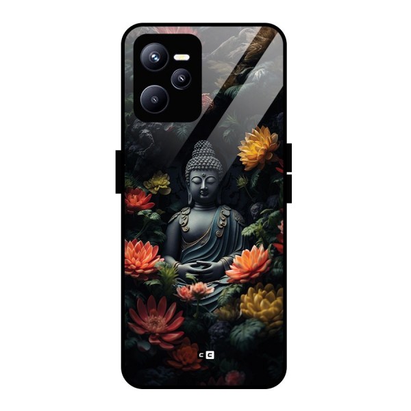 Buddha With Flower Glass Back Case for Realme C35