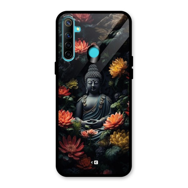 Buddha With Flower Glass Back Case for Realme Narzo 10