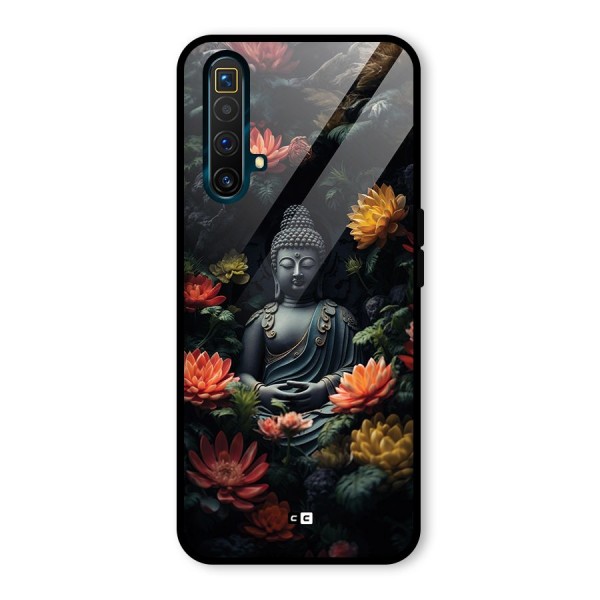 Buddha With Flower Glass Back Case for Realme X3 SuperZoom