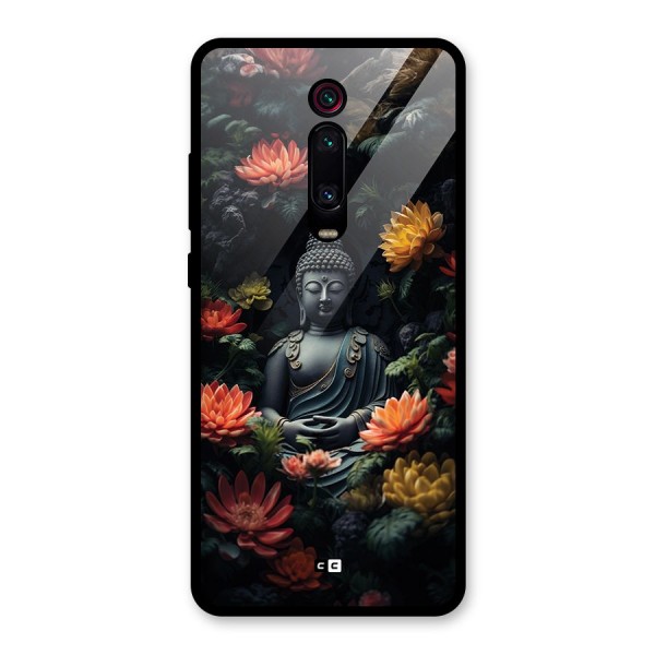 Buddha With Flower Glass Back Case for Redmi K20