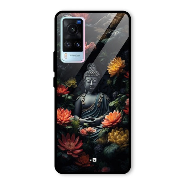 Buddha With Flower Glass Back Case for Vivo X60
