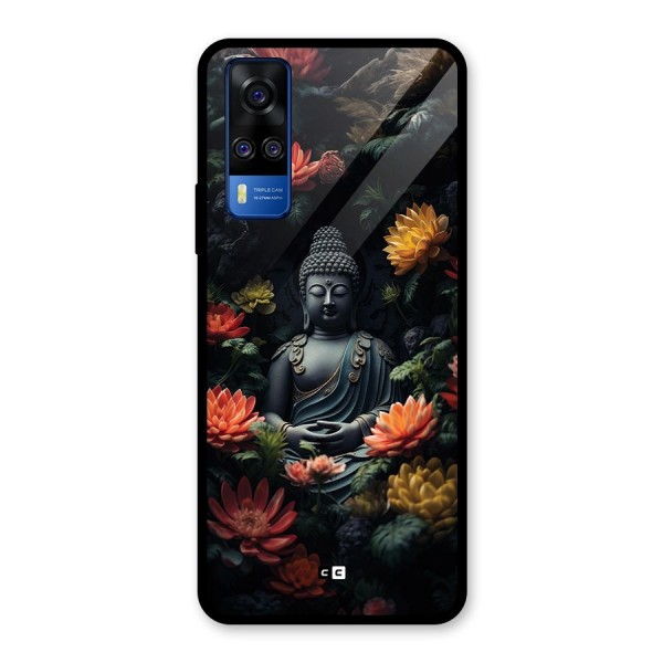 Buddha With Flower Glass Back Case for Vivo Y51