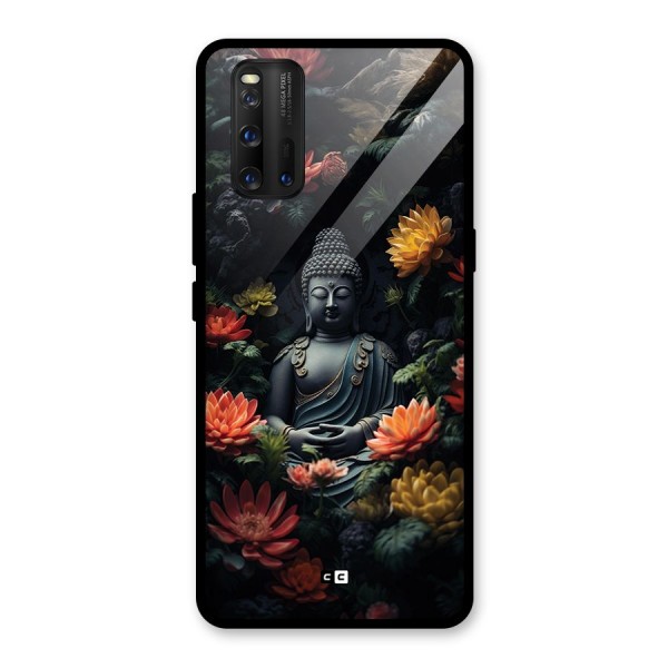 Buddha With Flower Glass Back Case for Vivo iQOO 3