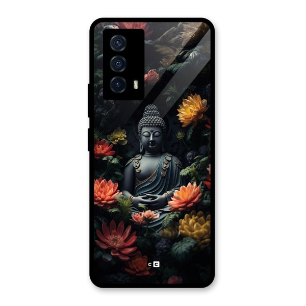 Buddha With Flower Glass Back Case for Vivo iQOO Z5