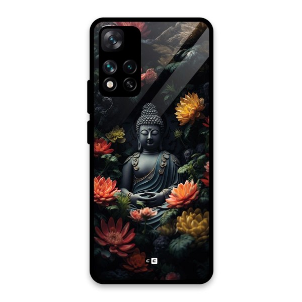 Buddha With Flower Glass Back Case for Xiaomi 11i 5G