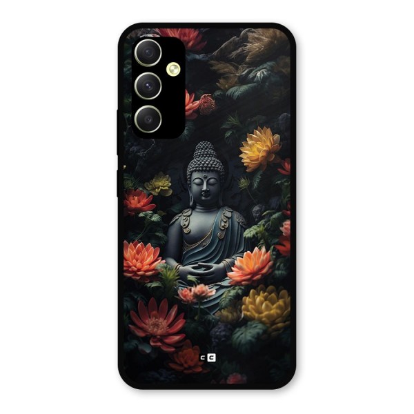 Buddha With Flower Metal Back Case for Galaxy A34