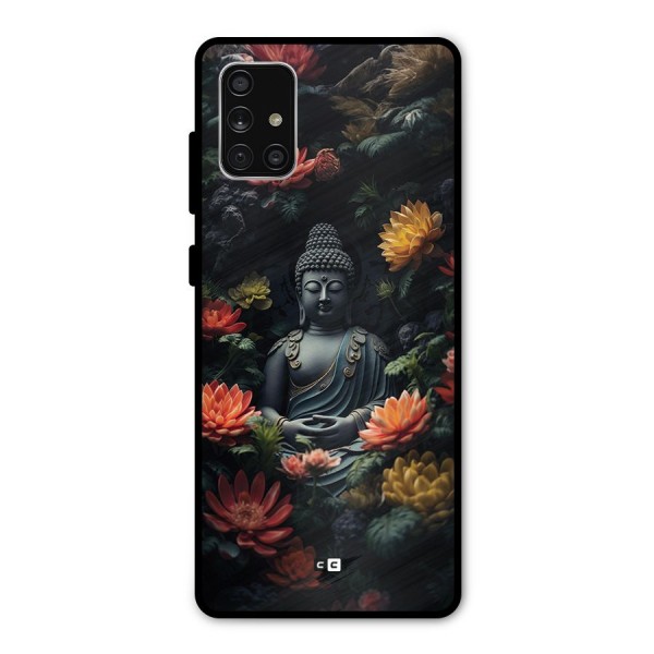 Buddha With Flower Metal Back Case for Galaxy A71