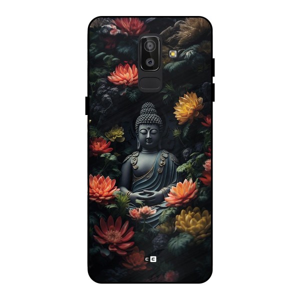 Buddha With Flower Metal Back Case for Galaxy J8