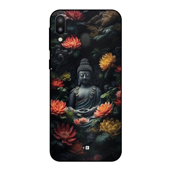 Buddha With Flower Metal Back Case for Galaxy M20