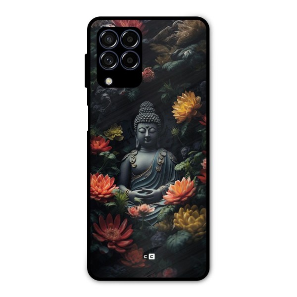 Buddha With Flower Metal Back Case for Galaxy M53 5G