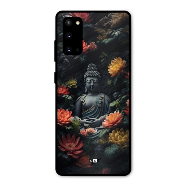 Buddha With Flower Metal Back Case for Galaxy S20