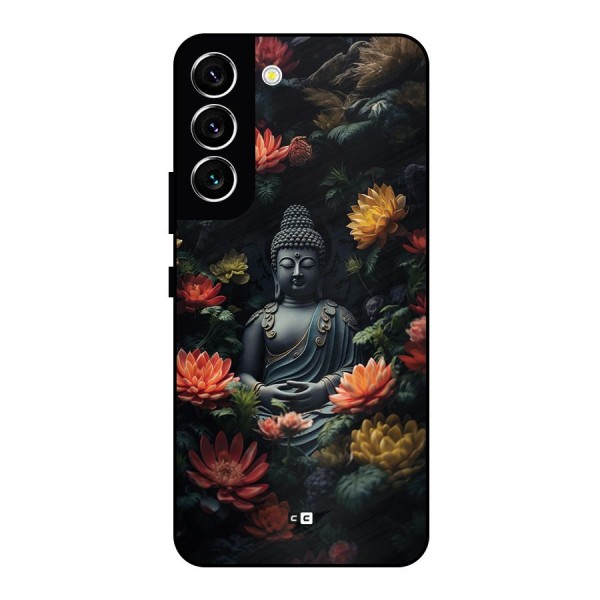 Buddha With Flower Metal Back Case for Galaxy S22 5G