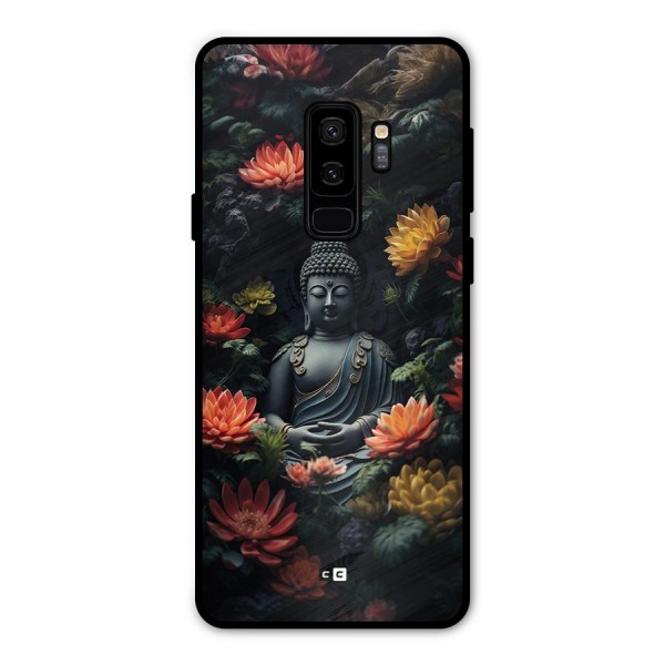 Buddha With Flower Metal Back Case for Galaxy S9 Plus