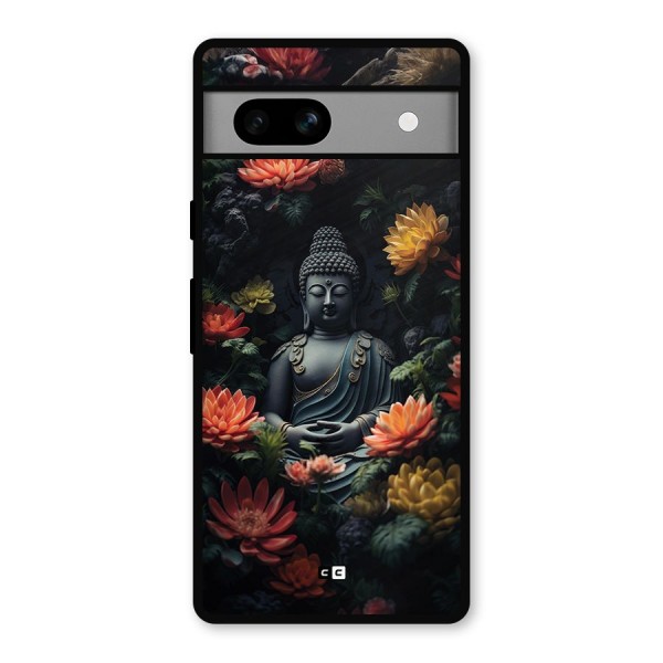 Buddha With Flower Metal Back Case for Google Pixel 7a