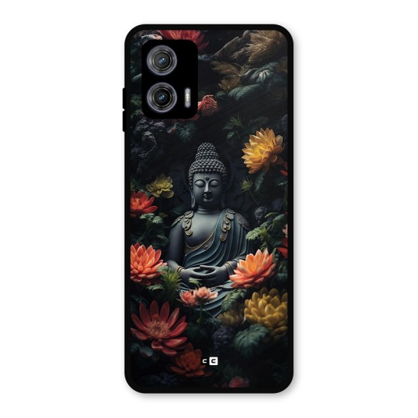 Buddha With Flower Metal Back Case for Moto G73