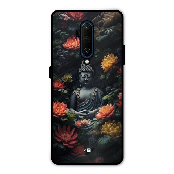 Buddha With Flower Metal Back Case for OnePlus 7T Pro