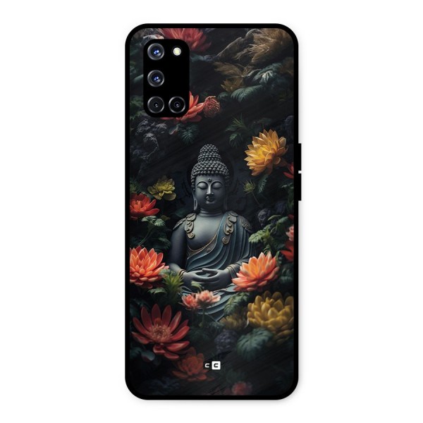 Buddha With Flower Metal Back Case for Oppo A52