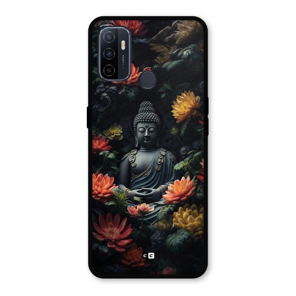 Buddha With Flower Metal Back Case for Oppo A53