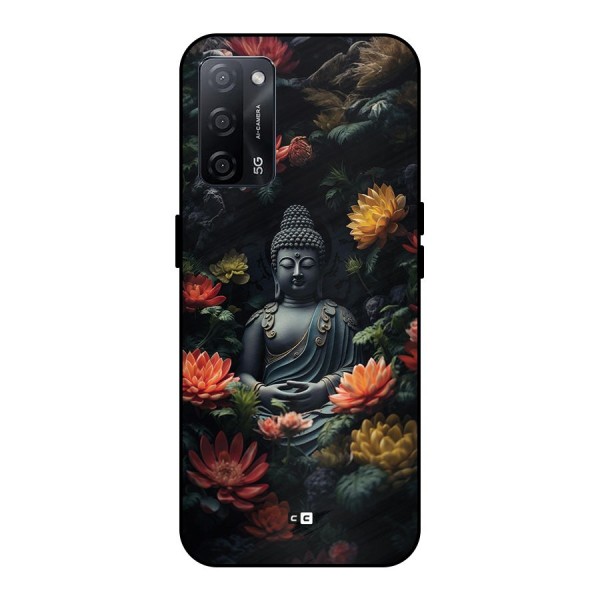 Buddha With Flower Metal Back Case for Oppo A53s 5G