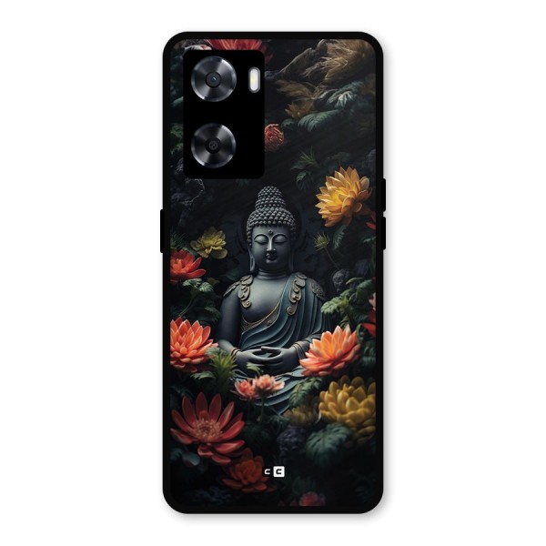 Buddha With Flower Metal Back Case for Oppo A57 2022