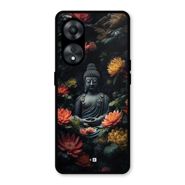 Buddha With Flower Metal Back Case for Oppo A78