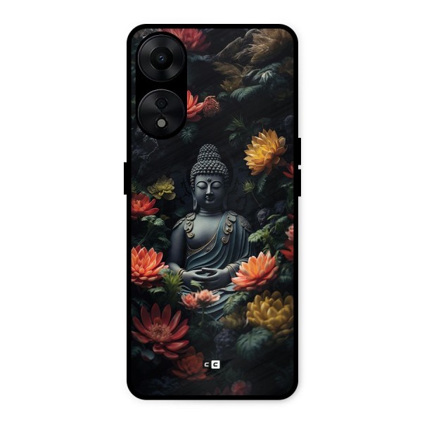 Buddha With Flower Metal Back Case for Oppo A78 5G