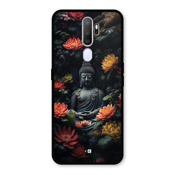 Buddha With Flower Metal Back Case for Oppo A9 (2020)