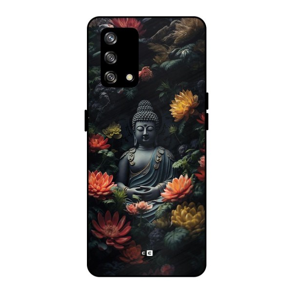 Buddha With Flower Metal Back Case for Oppo F19