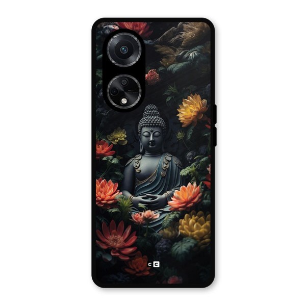 Buddha With Flower Metal Back Case for Oppo F23