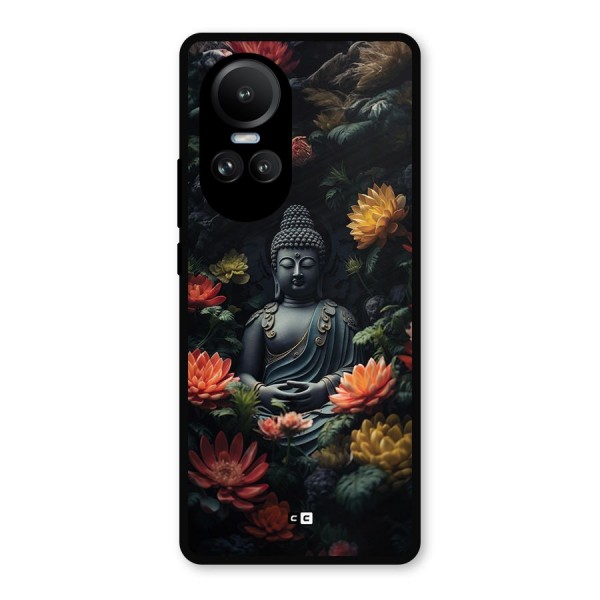 Buddha With Flower Metal Back Case for Oppo Reno10