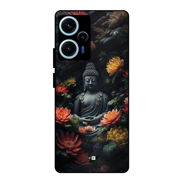 Buddha With Flower Metal Back Case for Poco F5