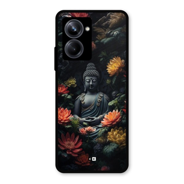 Buddha With Flower Metal Back Case for Realme 10 Pro