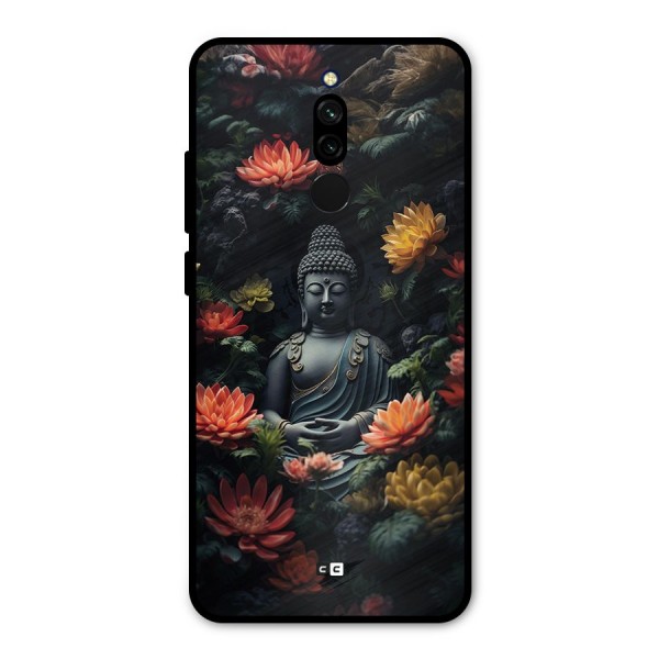 Buddha With Flower Metal Back Case for Redmi 8