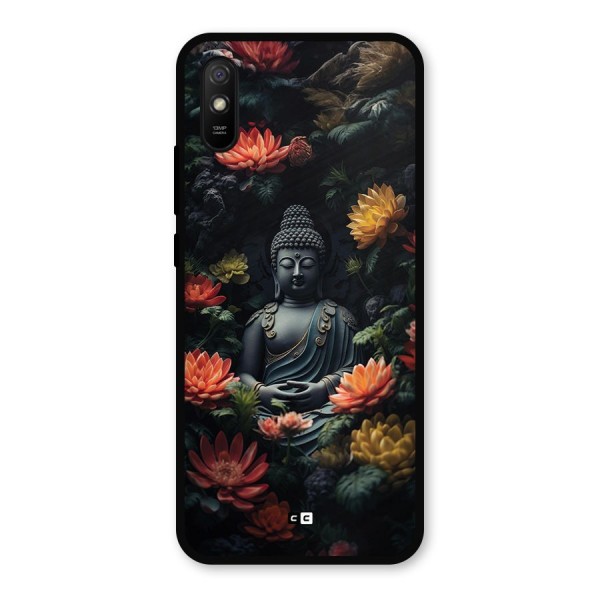 Buddha With Flower Metal Back Case for Redmi 9i