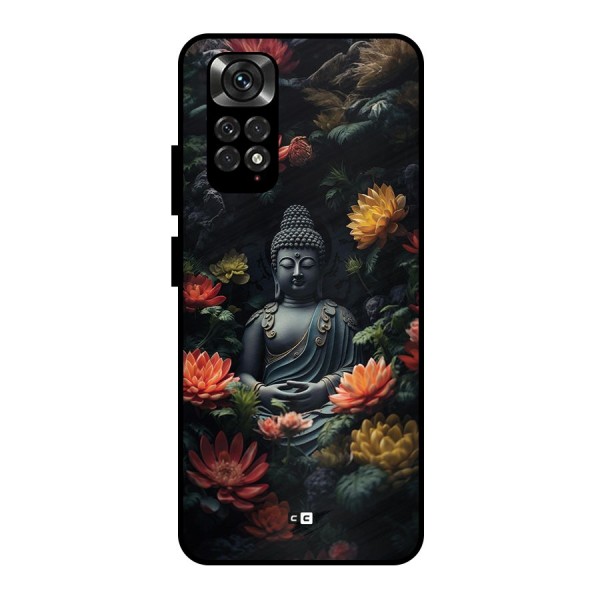 Buddha With Flower Metal Back Case for Redmi Note 11 Pro