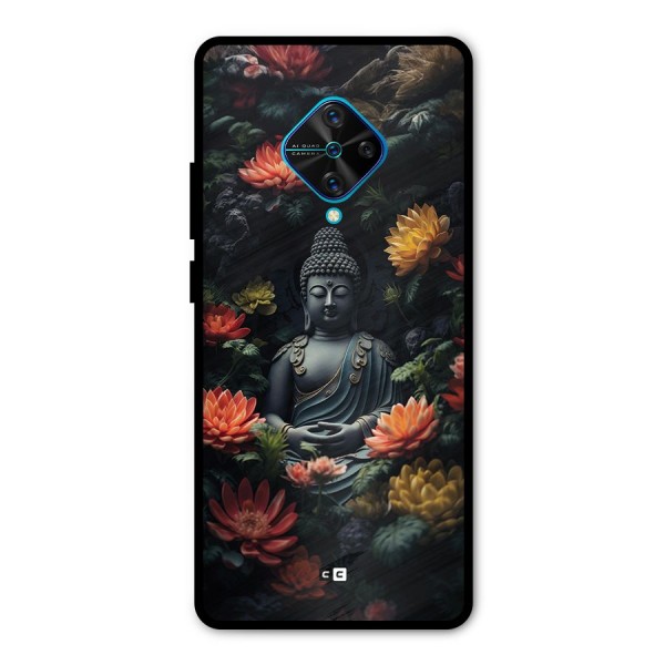 Buddha With Flower Metal Back Case for Vivo S1 Pro