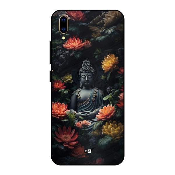 Buddha With Flower Metal Back Case for Vivo V11 Pro