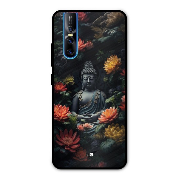 Buddha With Flower Metal Back Case for Vivo V15 Pro