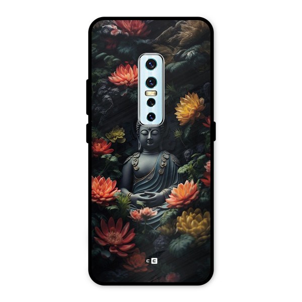 Buddha With Flower Metal Back Case for Vivo V17 Pro