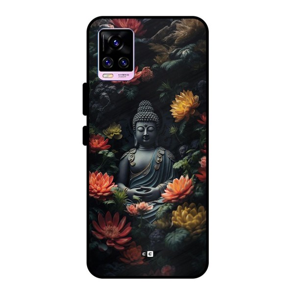 Buddha With Flower Metal Back Case for Vivo V20 Pro