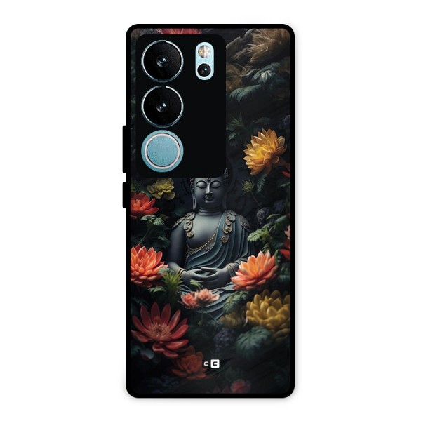 Buddha With Flower Metal Back Case for Vivo V29