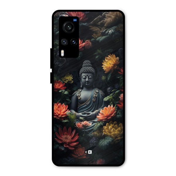 Buddha With Flower Metal Back Case for Vivo X60