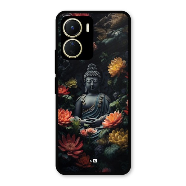 Buddha With Flower Metal Back Case for Vivo Y16