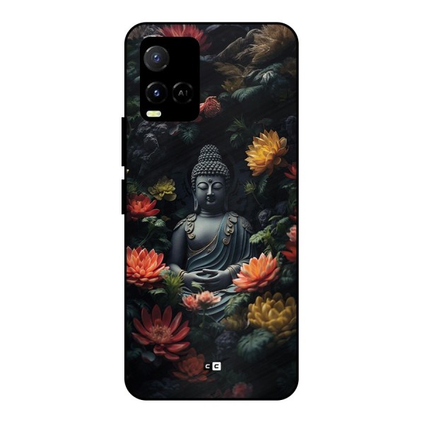 Buddha With Flower Metal Back Case for Vivo Y21