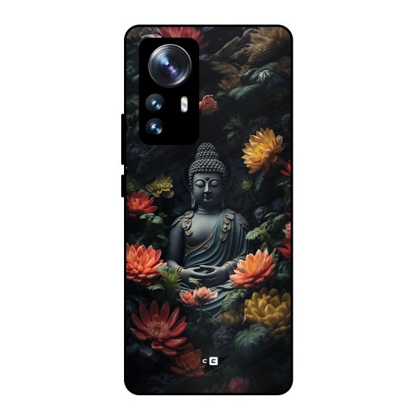 Buddha With Flower Metal Back Case for Xiaomi 12 Pro