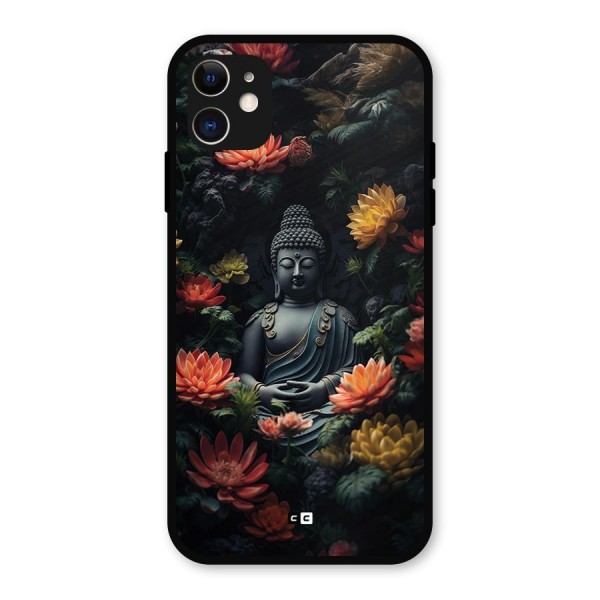 Buddha With Flower Metal Back Case for iPhone 11