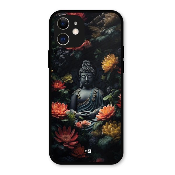 Buddha With Flower Metal Back Case for iPhone 12