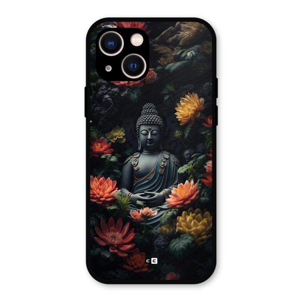 Buddha With Flower Metal Back Case for iPhone 13