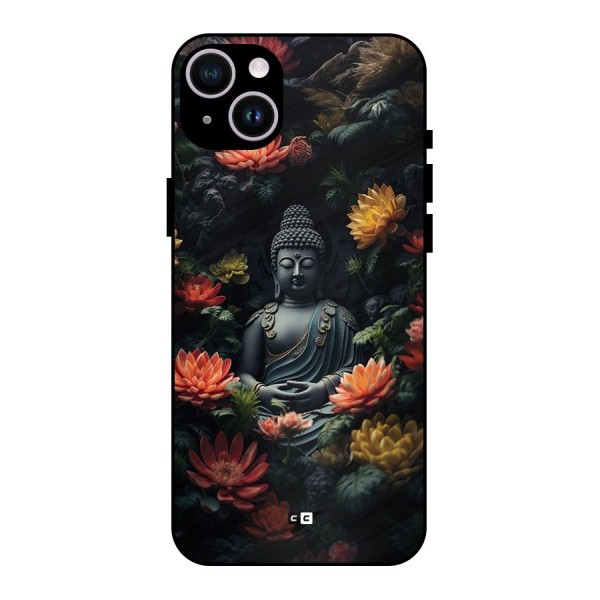 Buddha With Flower Metal Back Case for iPhone 14 Plus